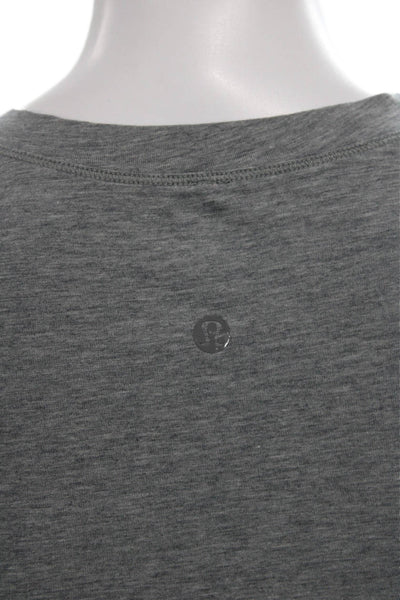Lululemon Women Gray Basic Sleeveless Tank Crew Neck Polyester Size 8