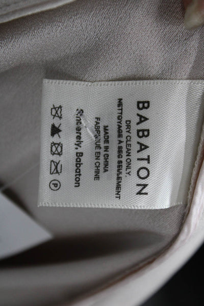 Babaton Womens Beige Classic Blazer 3/4 Sleeve Size 6