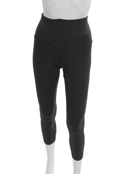 Lululemon Women Cropped Black Polyester Leggings Size 6
