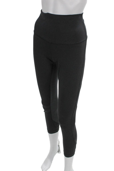 Lululemon Women Cropped Black Polyester Leggings Size 6