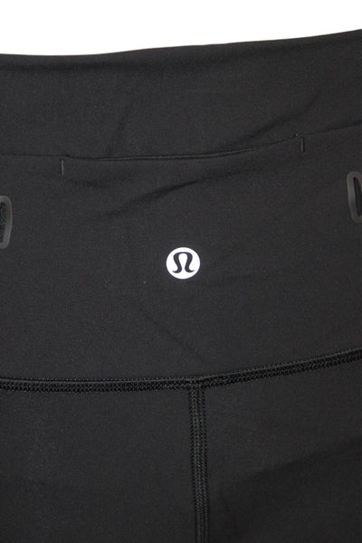 Lululemon Women Cropped Black Polyester Leggings Size 6