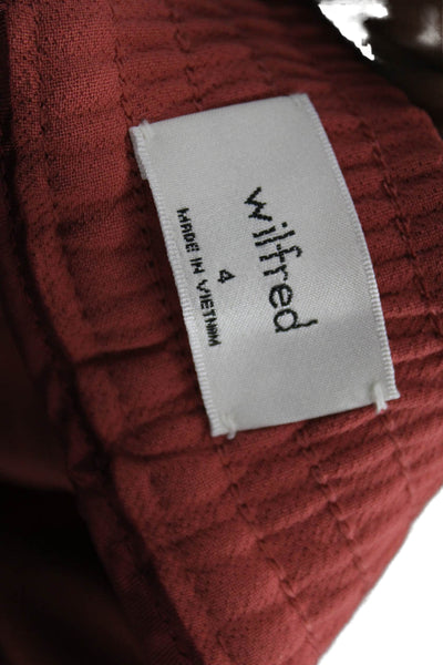 Wilfred Womens Cropped Dress Pants Pink Polyester Size 4