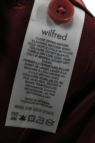 Wilfred Womens Cropped Dress Pants Pink Polyester Size 4