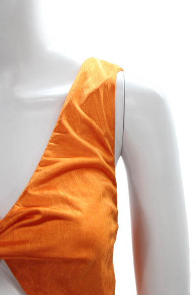 Superdown Womens Cropped Tank Top Maxi Skirt Set Orange Size Medium