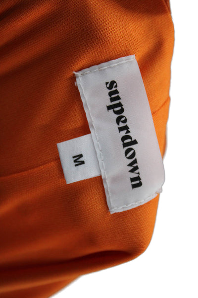 Superdown Womens Cropped Tank Top Maxi Skirt Set Orange Size Medium