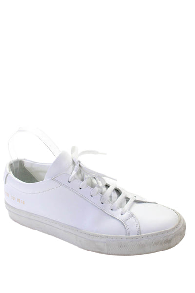Woman by Common Projects Womens Leather Low Top Sneakers White Size 39 9