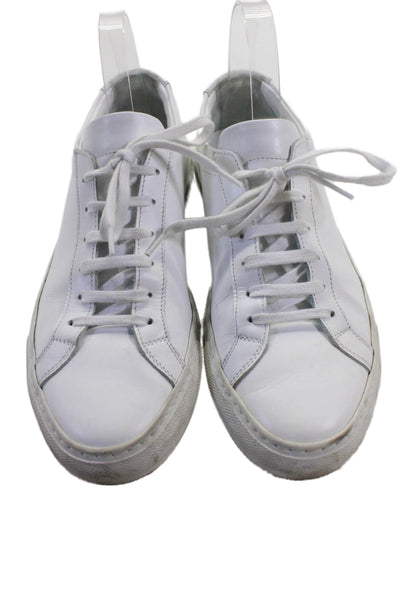Woman by Common Projects Womens Leather Low Top Sneakers White Size 39 9