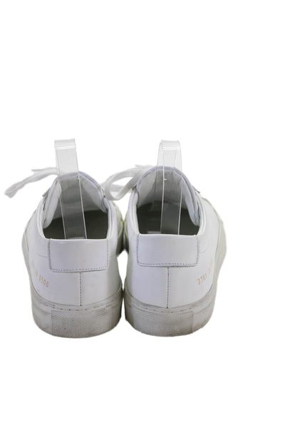 Woman by Common Projects Womens Leather Low Top Sneakers White Size 39 9