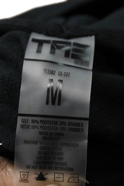 TA3 Women Full-Zip Hoodies Black Drawstring Long Sleeve Size M