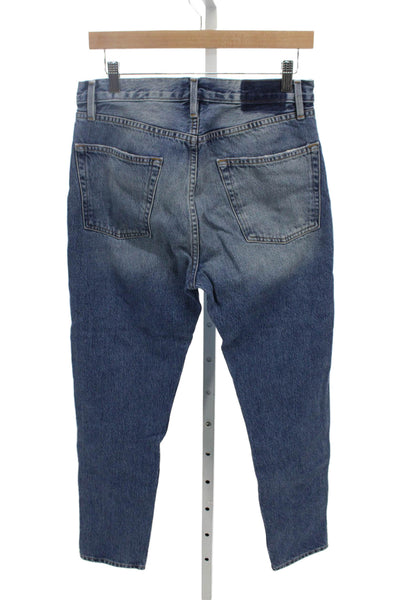 Frame Denim Unisex Mom Tapered Jeans Blue High Rise 100% Cotton Size 28