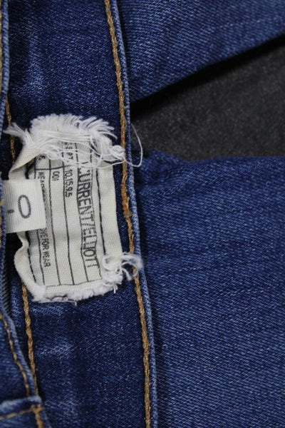 Current/Elliott Womens Dark Blue Ankle Skinny Jeans Mid Rise Size 28