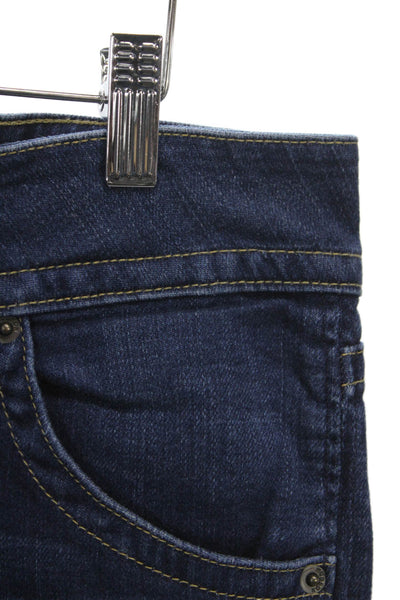 Hudson Unisex Dark Blue Bermuda Shorts Cotton Lycra Size 29