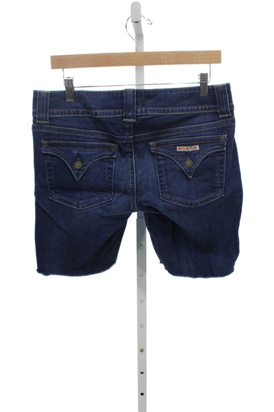 Hudson Unisex Dark Blue Bermuda Shorts Cotton Lycra Size 29