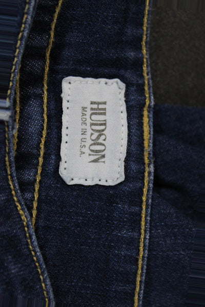 Hudson Unisex Dark Blue Bermuda Shorts Cotton Lycra Size 29