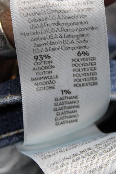 Mother Womens Cropped Straight Jeans Blue Size 28