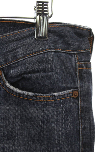 7 For All Mankind Unisex Dark Blue Bootcut Jeans Cotton Button Size 29