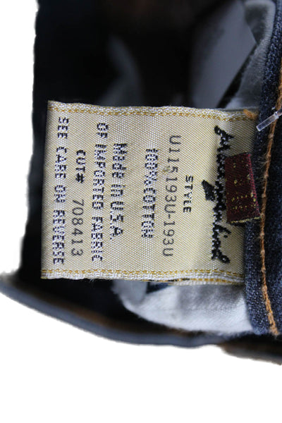 7 For All Mankind Unisex Dark Blue Bootcut Jeans Cotton Button Size 29