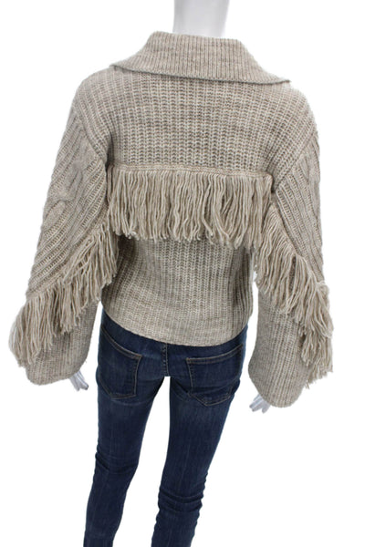Jonathan Simkhai Womens Boho Beige Wool Pullover Size XS