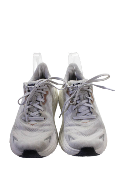 HOKA Women's Lace Up Rubber Sole Trainer Sneakers Gray Size 6