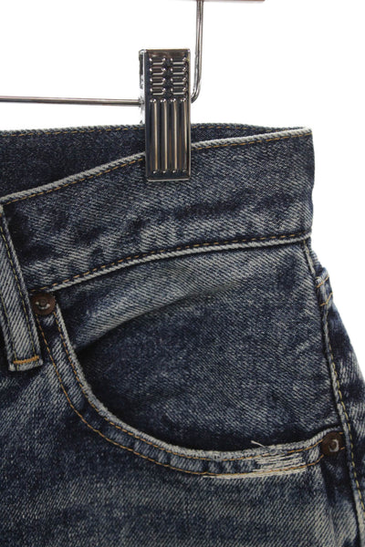 Moussy Womens Cropped High Rise Jeans Blue 100% Cotton Inseam 30 Size 27