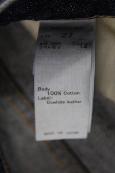 Moussy Womens Cropped High Rise Jeans Blue 100% Cotton Inseam 30 Size 27
