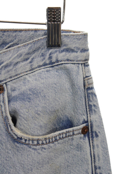 Zara Women Distressed Straight High Rise Blue Cotton Jeans Size 6