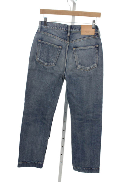 Moussy Women Straight Jeans High Rise Vintage Blue Size 26