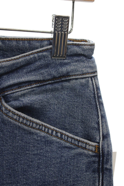 Re/Done Women Straight Cotton Jeans Mid Rise 28 Inseam Blue Size 26