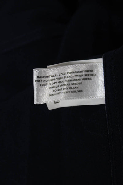 Cutter & Buck Women Dark Blue Collared Cotton Button-Up Long Sleeve Size M