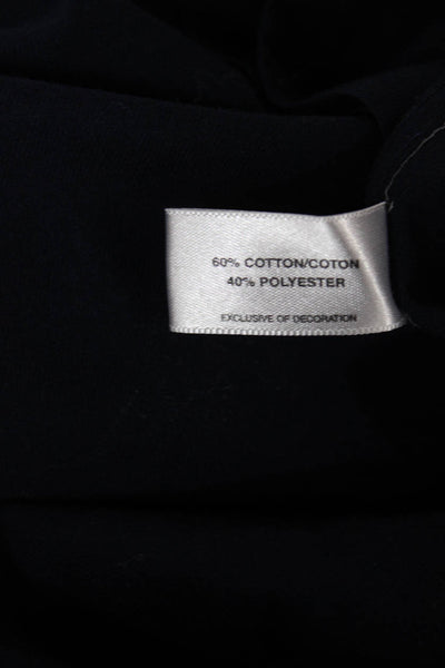 Cutter & Buck Women Dark Blue Collared Cotton Button-Up Long Sleeve Size M