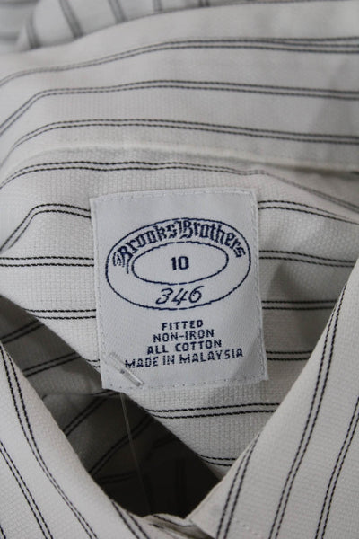 Brooks Brothers Women Collared Button Long Sleeve 2 Piece White Size 10