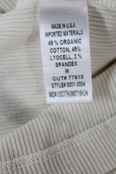 Citizens of Humanity Women Beige Basic Tank Sleeveless Round Neck Size M