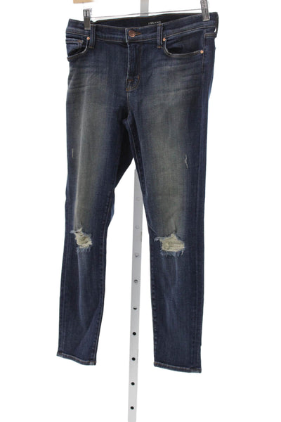 J Brand Womens Skinny Wide-Leg Dark Blue Jeans Size 27