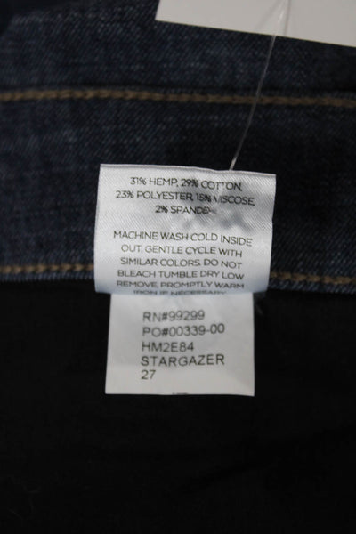 J Brand Womens Skinny Wide-Leg Dark Blue Jeans Size 27