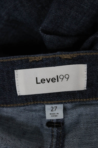 J Brand Womens Skinny Wide-Leg Dark Blue Jeans Size 27
