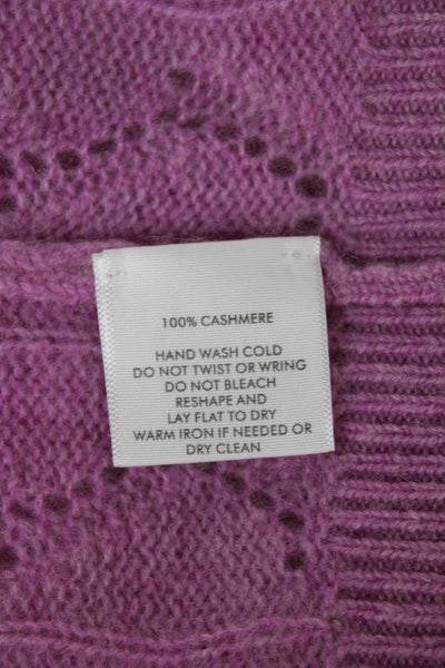White + Warren Unisex Pink Cashmere Pullover Crew Neck Long Sleeve Size M