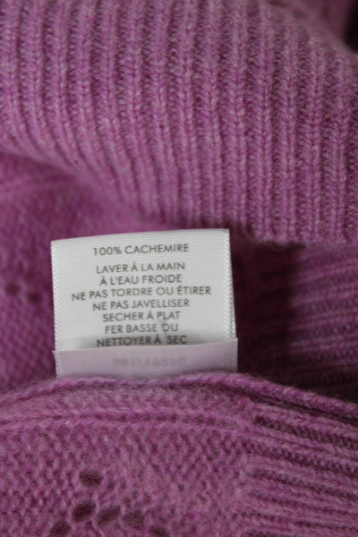 White + Warren Unisex Pink Cashmere Pullover Crew Neck Long Sleeve Size M