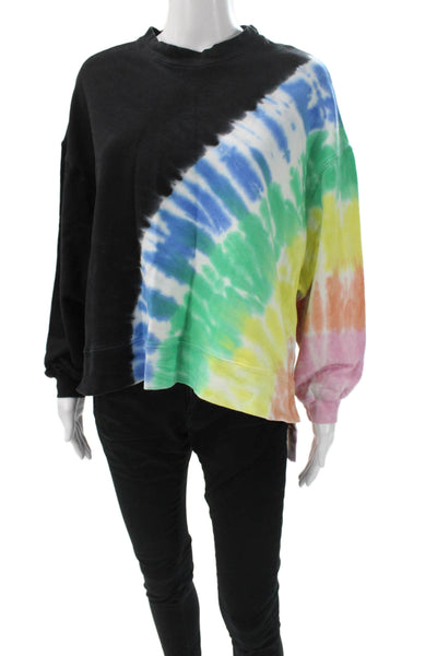 Electric & Rose Women Pullover Sweatshirt Black Crew Neck Long Sleeve Size XS