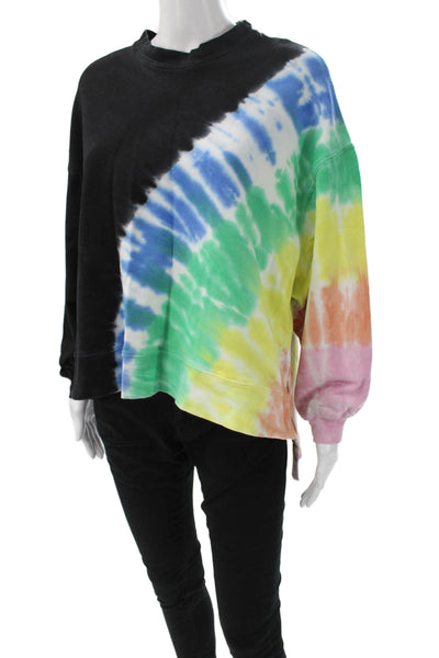 Electric & Rose Women Pullover Sweatshirt Black Crew Neck Long Sleeve Size XS
