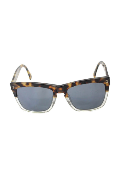 Illesteva Womens Tortoise Shell Print Oversized Sunglasses Brown Size 55-19 145
