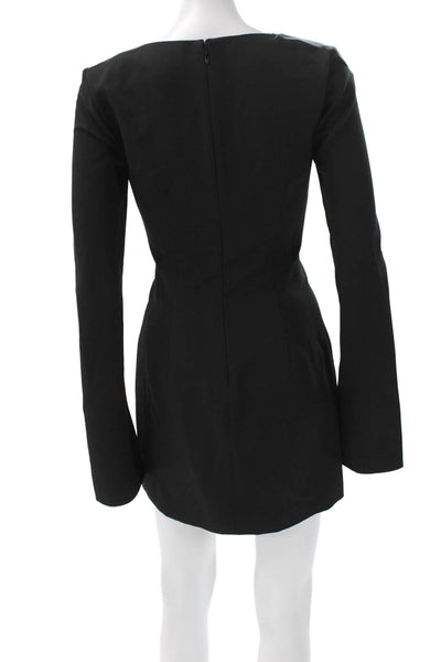 Lovers + Friends Womens Bodycon Mini Dress Black Long Sleeve Size XS