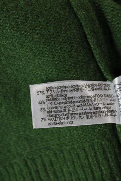Zara Unisex Pullover Sweater Green Mock Neck Long Sleeve Size S