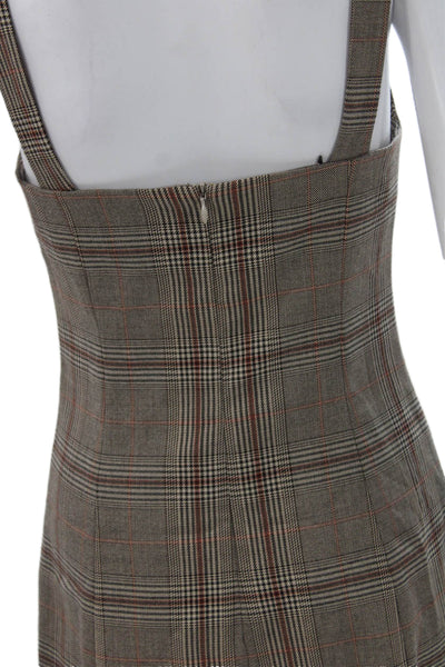 Lovers + Friends Women Bodycon Mini Dress Brown Square Neck Sleeveless Size XS