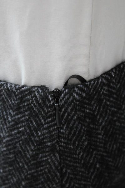 Zara Unisex Herringbone 2-Piece Blazer Dark Gray Viscose Long Sleeve Size S