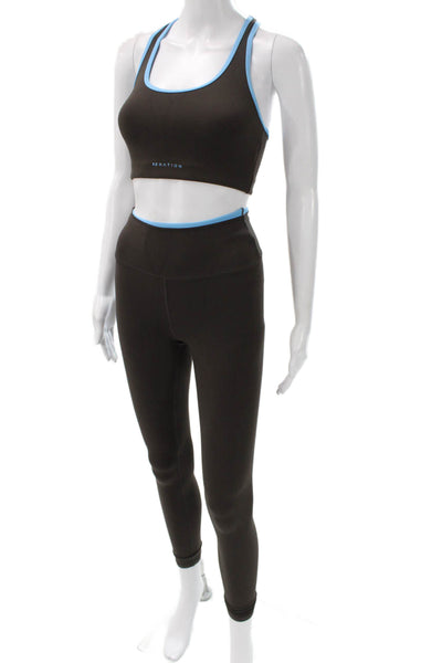 PE Nation Womens Leggings Set Black Polyester Blend Size XS