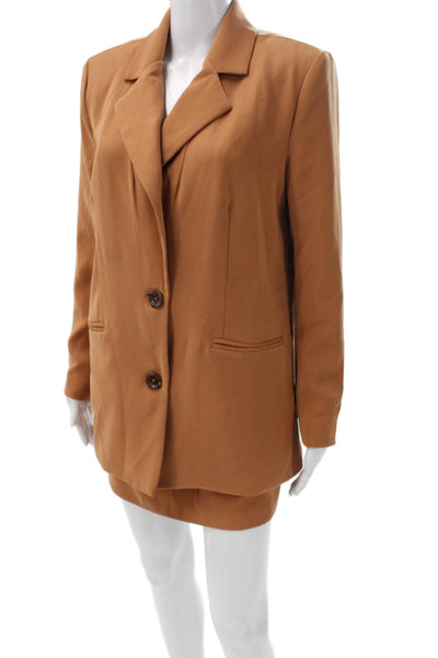 Lovers + Friends Women 2 Piece Brown Blazer Long Sleeve Fall Size 2XS