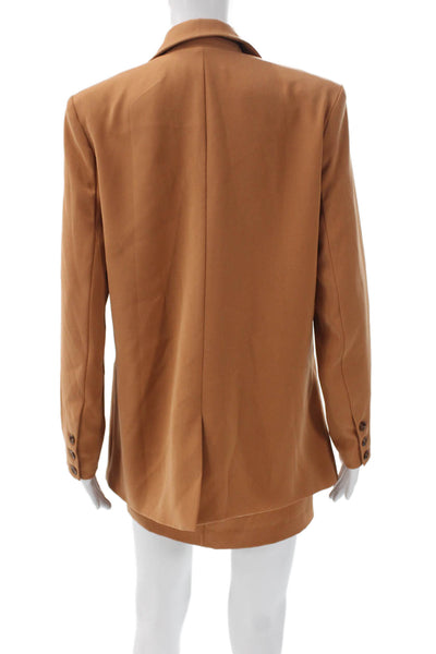 Lovers + Friends Women 2 Piece Brown Blazer Long Sleeve Fall Size 2XS