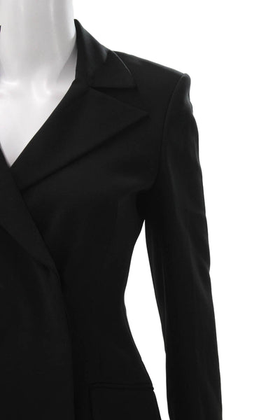 Babaton Womens Black Overcoat Button Closure Long Sleeve Size 0