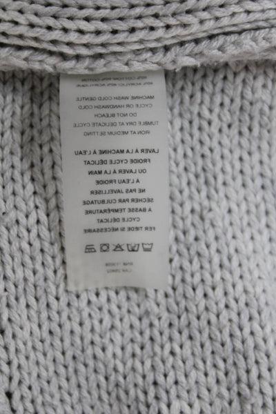 Margaret OLeary Womens Pullover Sweater Gray 3/4 Sleeve Cut-out Size XS