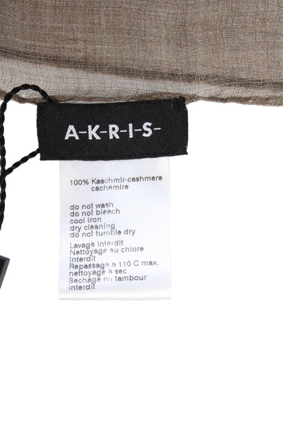 Akris Womens Cashmere Light Weight Shawl Scarf Brown Size One Size